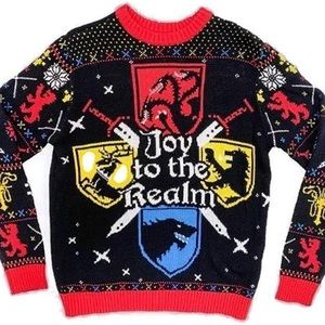 Men's Game of Thrones Joy to the Realm Holiday Ugly Christmas Sweater 🎄